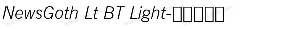NewsGoth Lt BT Light字体转换